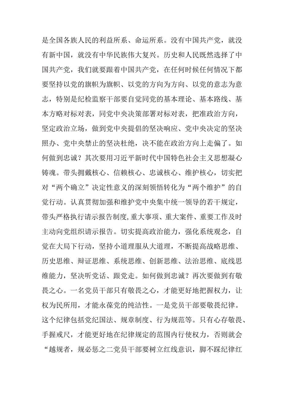 11篇2023纪检监察干部队伍教育整顿交流发言材料.docx_第3页