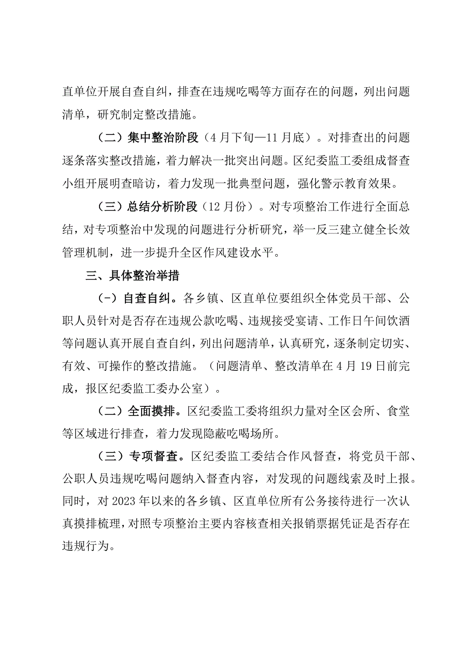 2023年XX区整治违规吃喝问题专项行动方案.docx_第2页