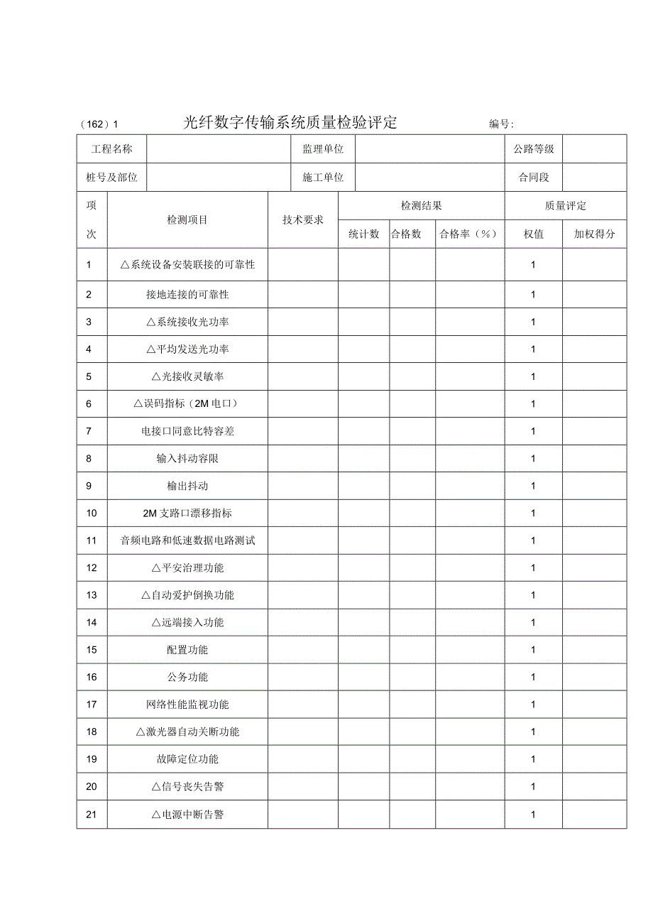 2023年公路工程质量评定表.docx_第1页