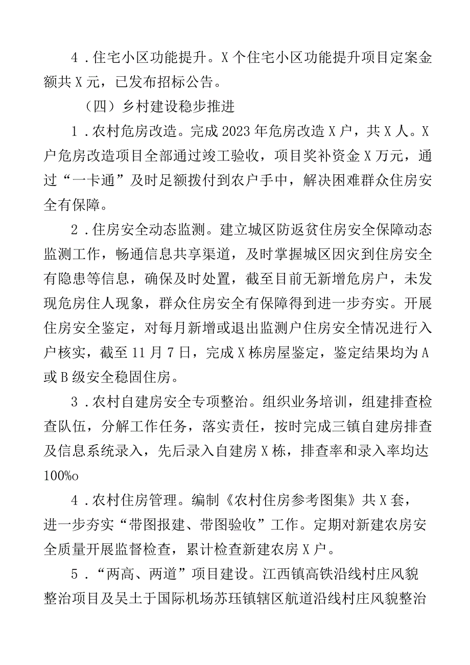 2023年工作总结和2023年工作计划范文含工作汇报报告住建局2篇.docx_第3页