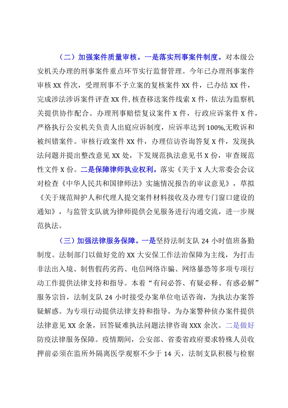 2023年度推进法治公安建设情况和2023年工作要点模板.docx_第2页