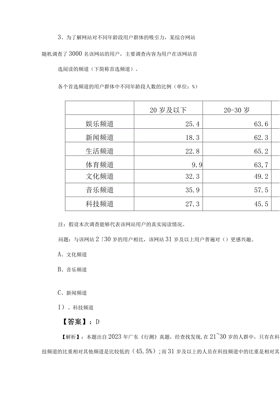 2023年度国企考试职业能力测验预测卷包含参考答案.docx_第3页