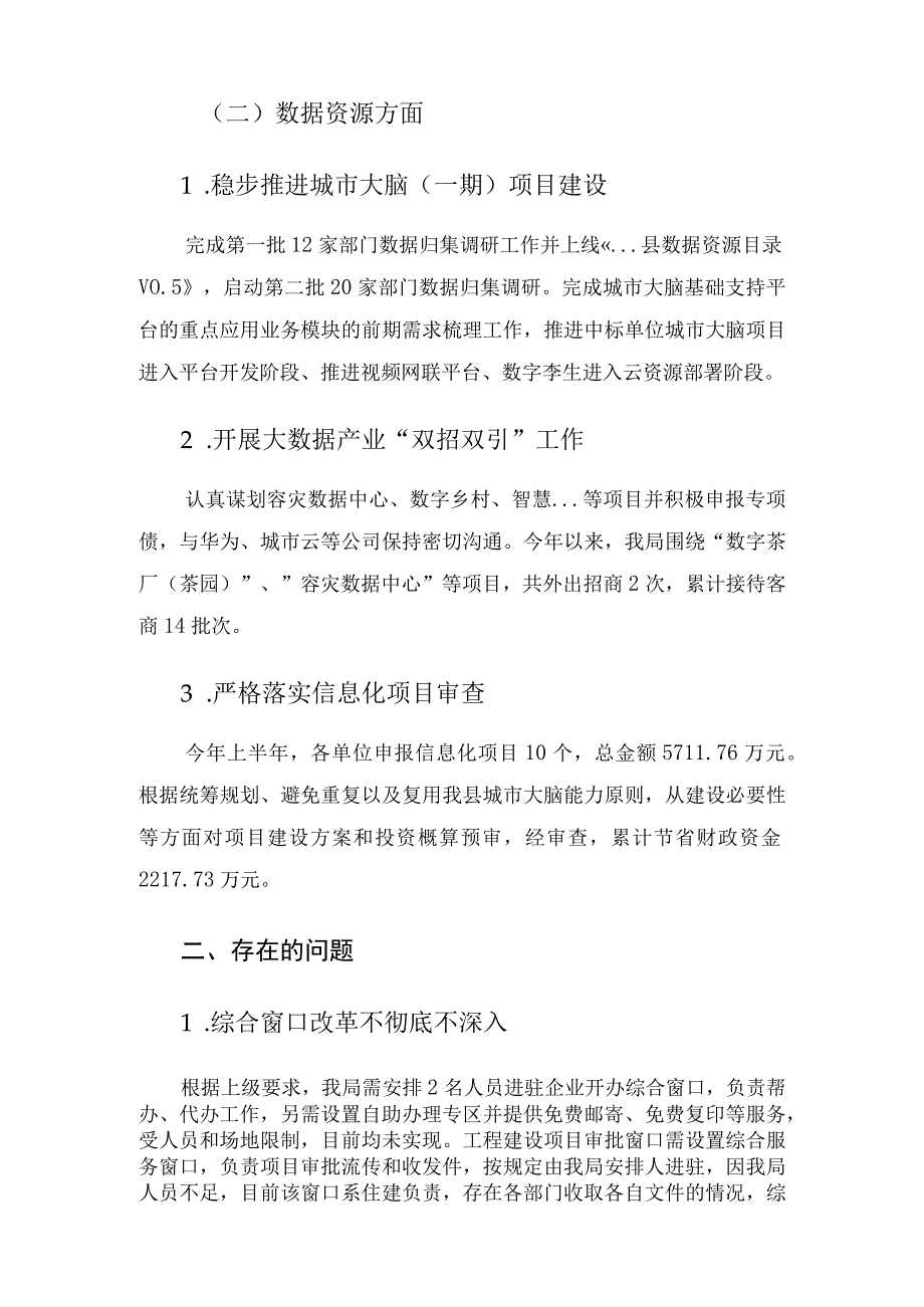 2023年度县数据资源管理局上半年工作汇报.docx_第3页