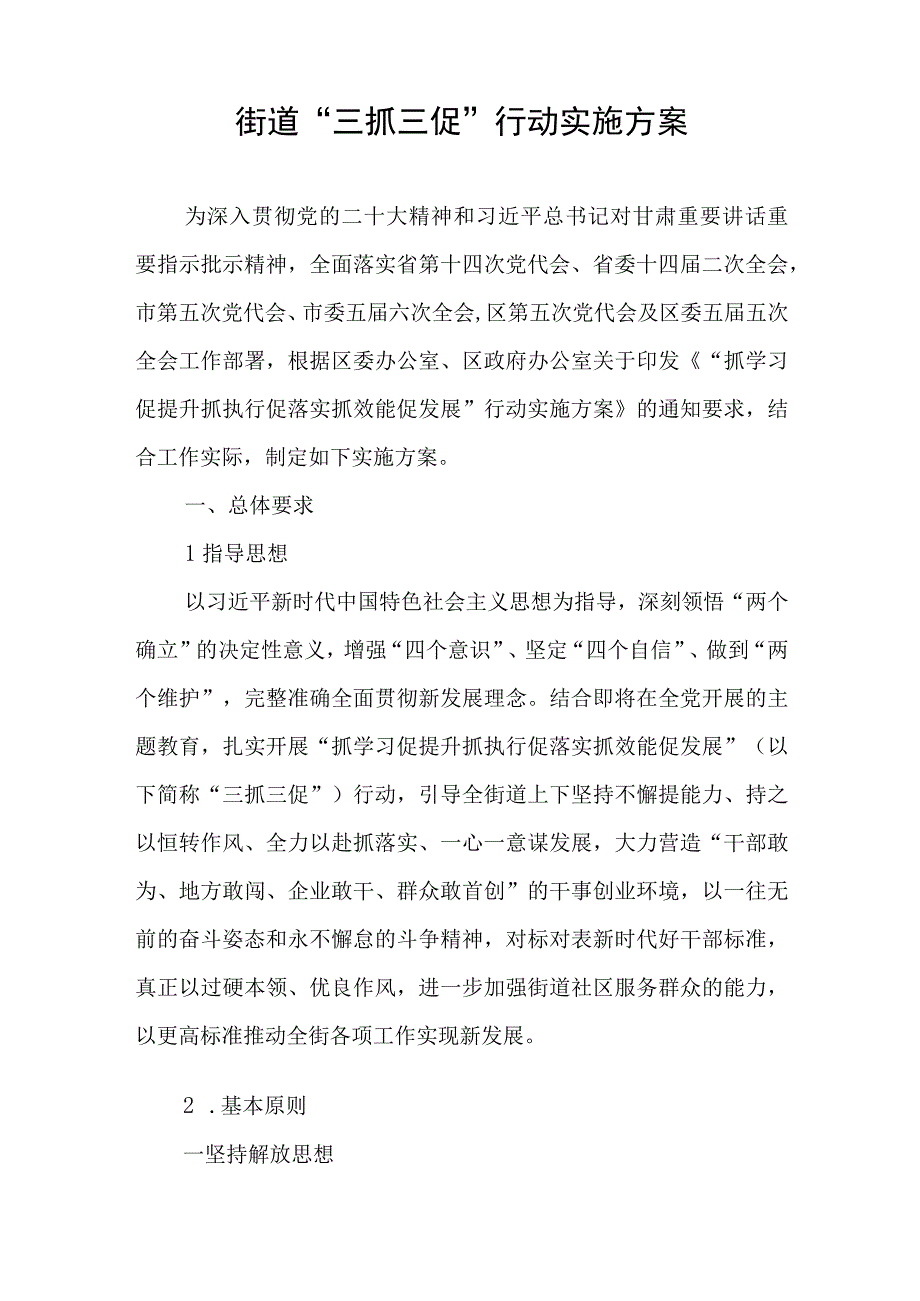 2023年街道开展三抓三促行动实施方案研讨发言情况总结汇报共5篇.docx_第2页