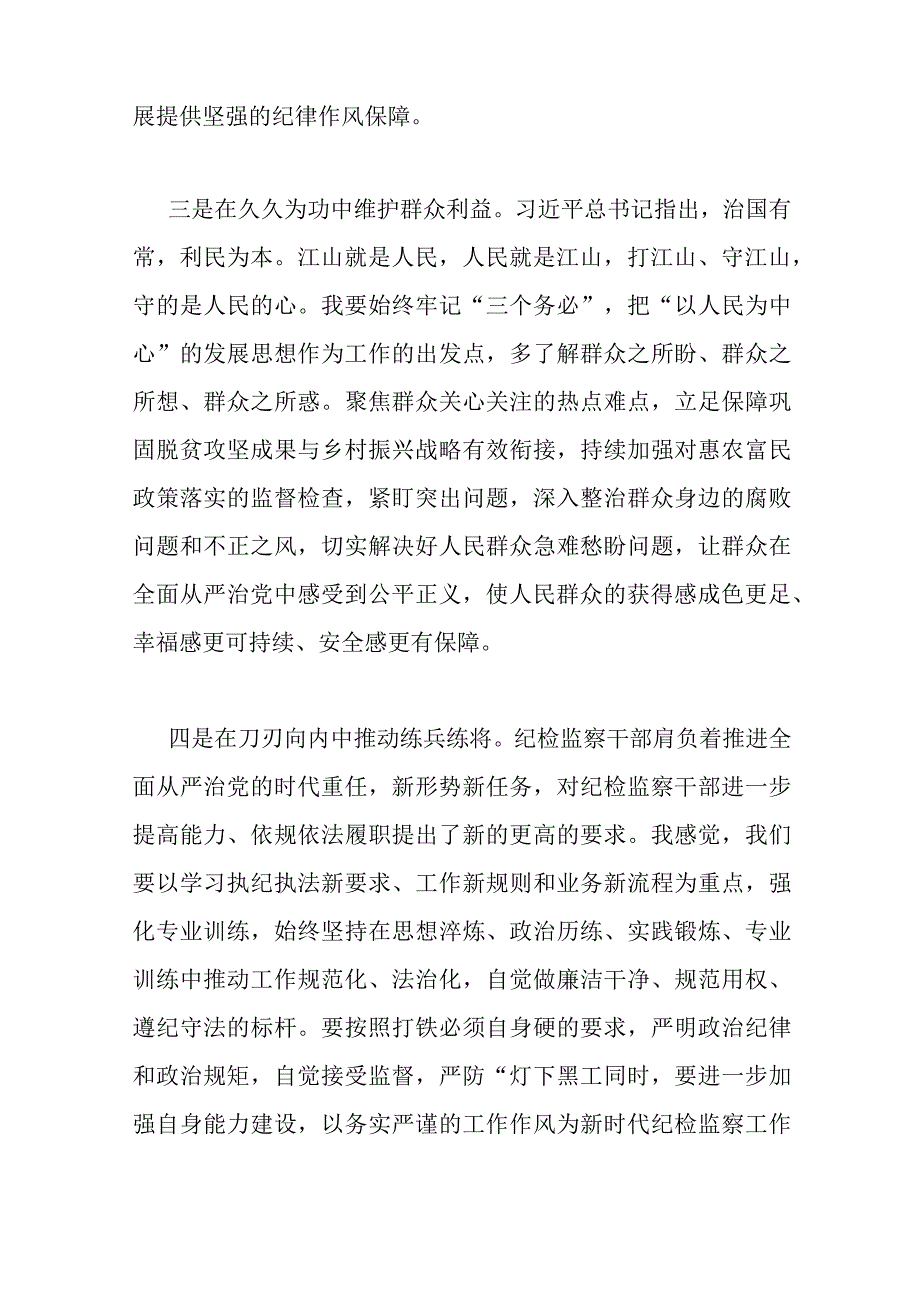 2023年纪检监察干部队伍教育整顿牢记领袖嘱托永葆铁军本色心得体会及研讨发言稿后附：党课稿供参考.docx_第3页