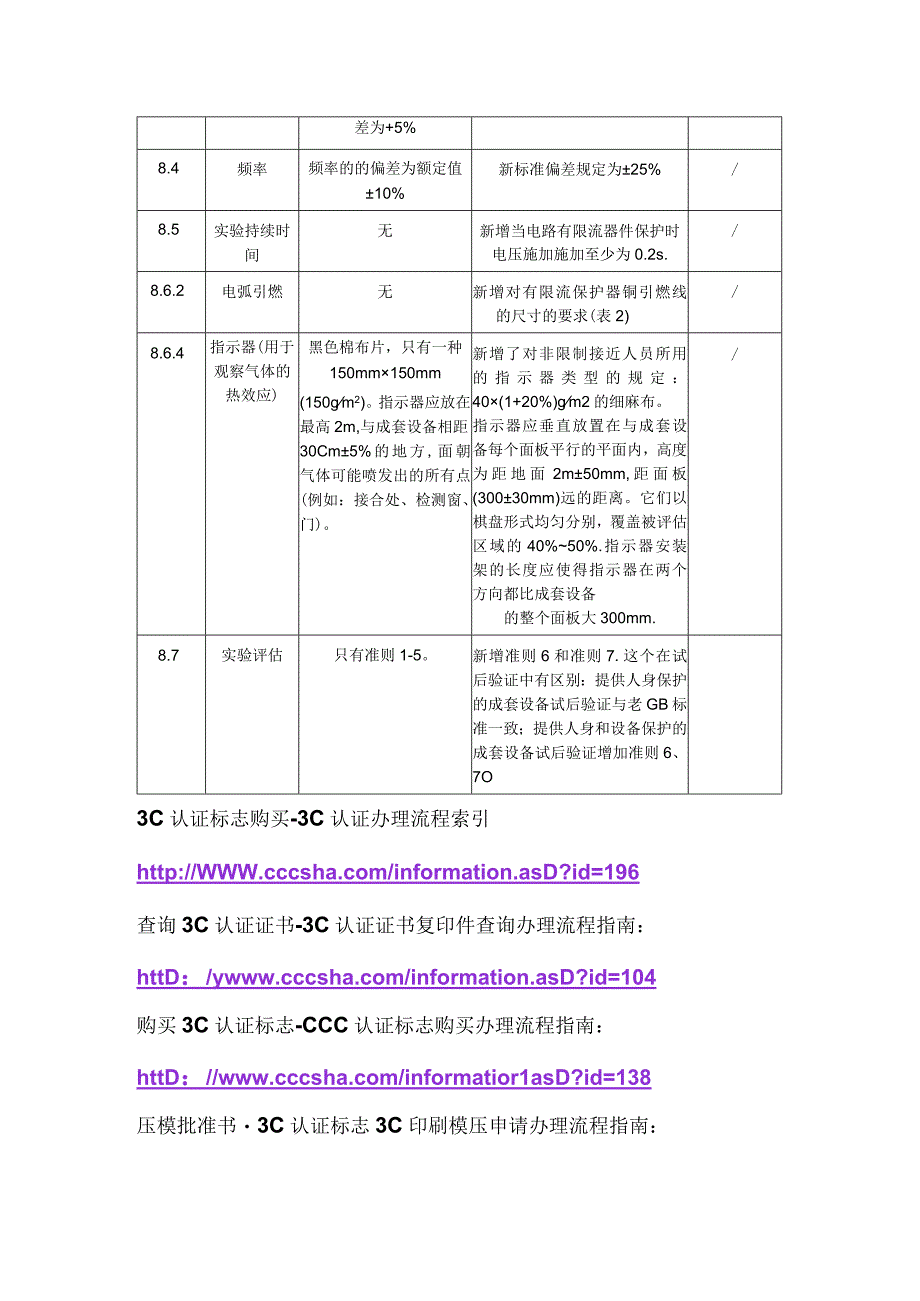 3C认证产品封闭式低压成套开关设备和控制设备在内部故障引起电弧情况下的试验导则新旧标准差异.docx_第2页