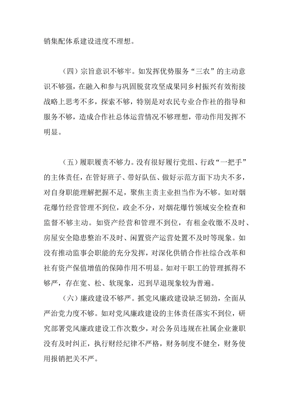 202X年XX局局长巡察整改专题民主生活会发言提纲.docx_第2页