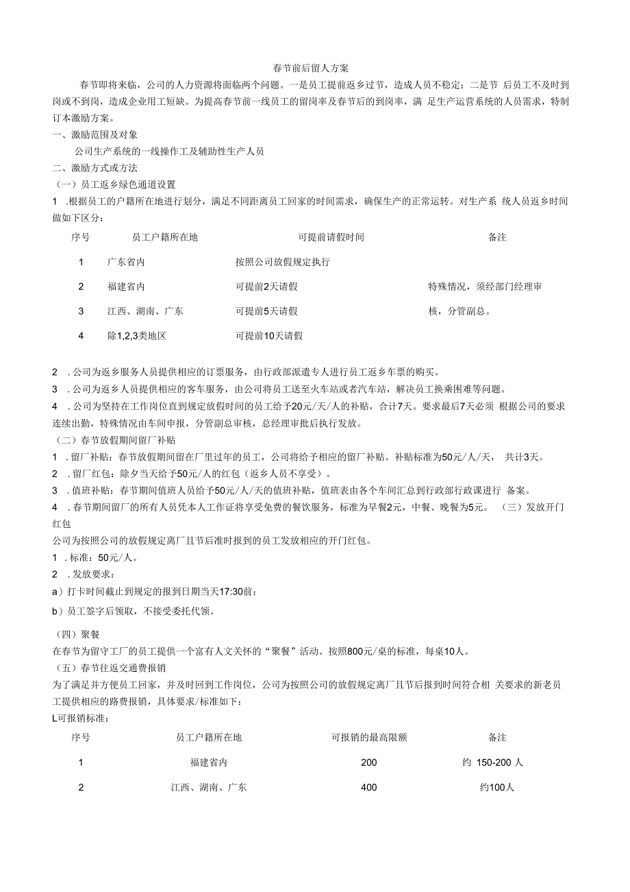 春节前后安全留人方案.docx_第1页