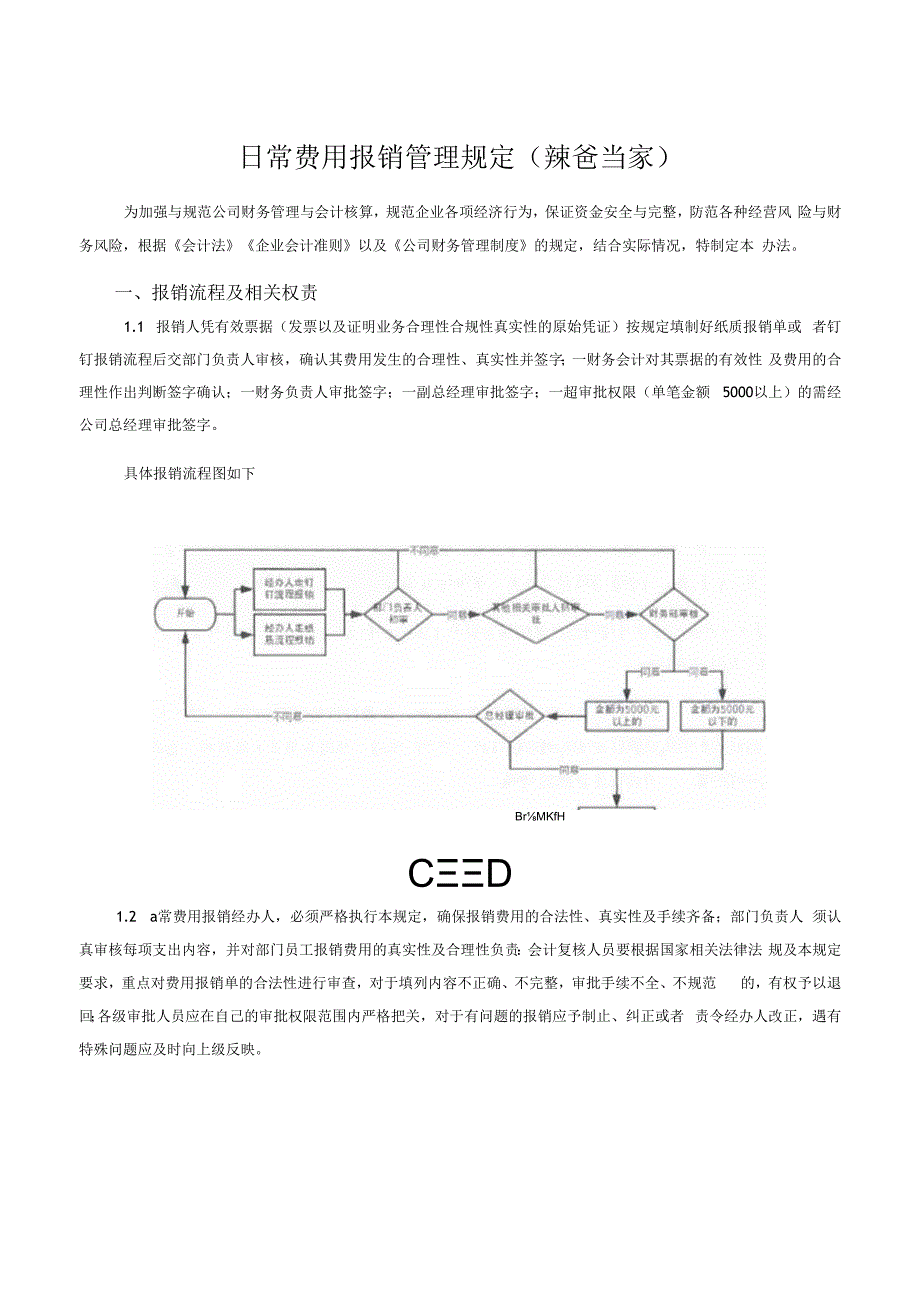 日常费用报销管理规定.docx_第1页