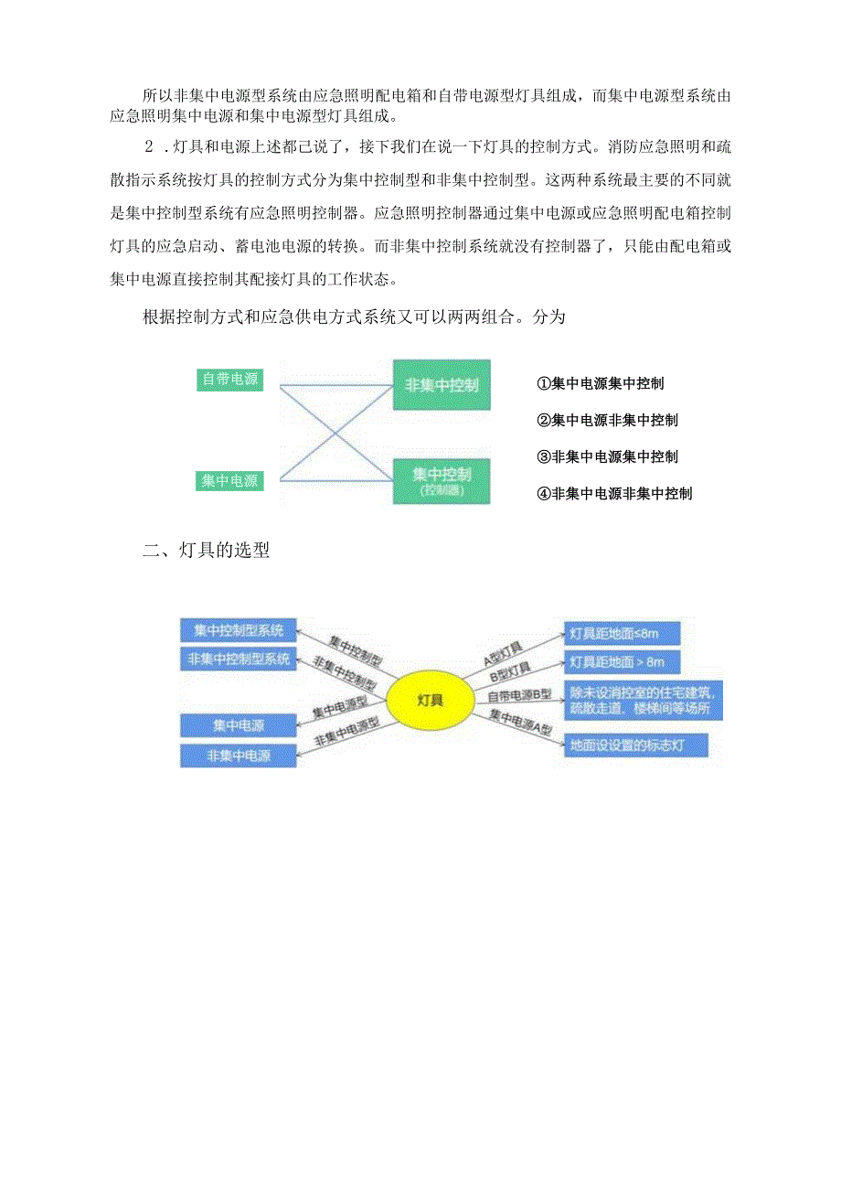 A型B型应急灯具配电箱集中电源集中控制非集中控制区别及应用.docx_第2页