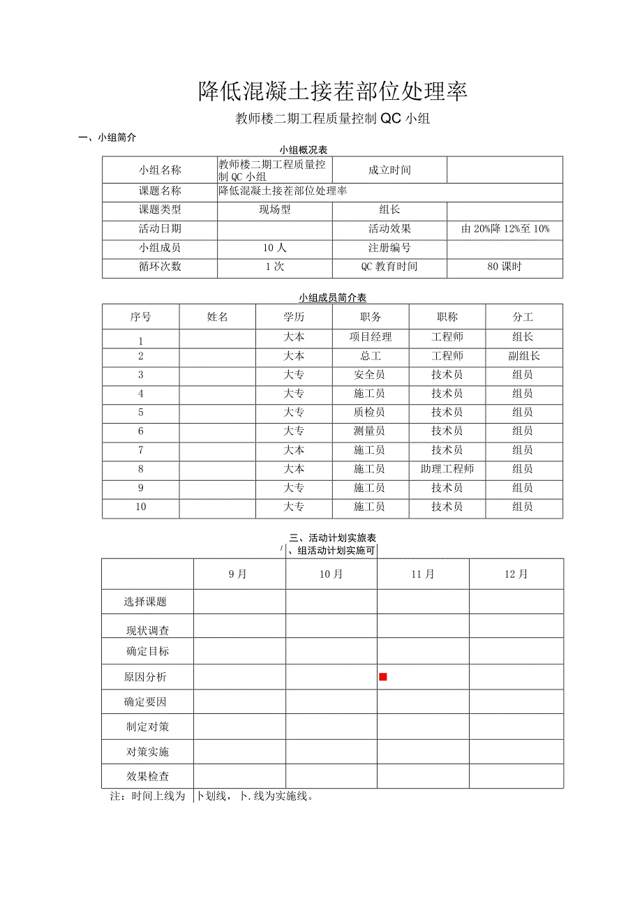 qc成果降低混凝土接茬部位处理率成果汇报secret.docx_第1页