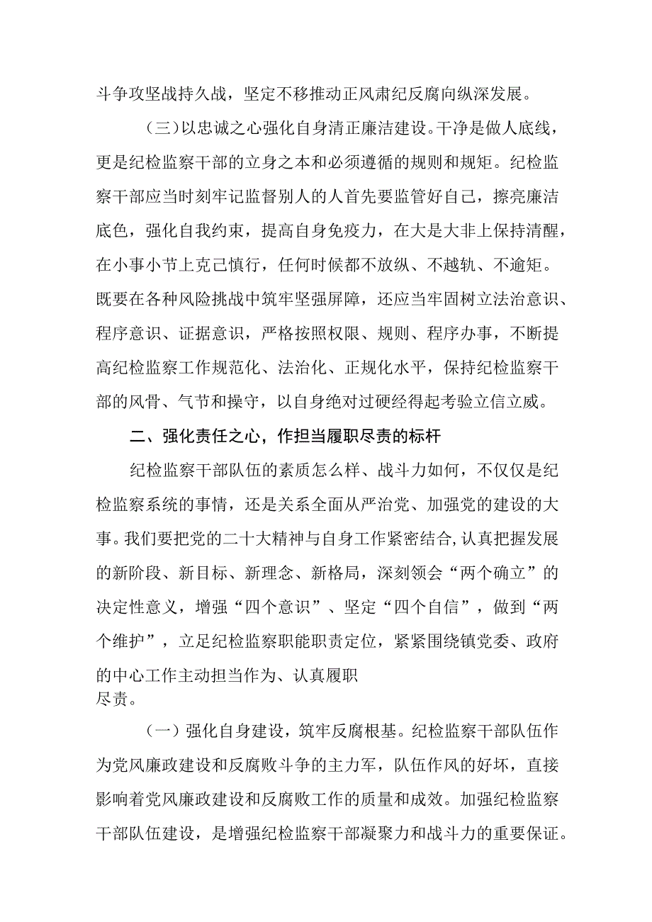 9篇2023纪检监察干部队伍教育整顿交流发言.docx_第3页