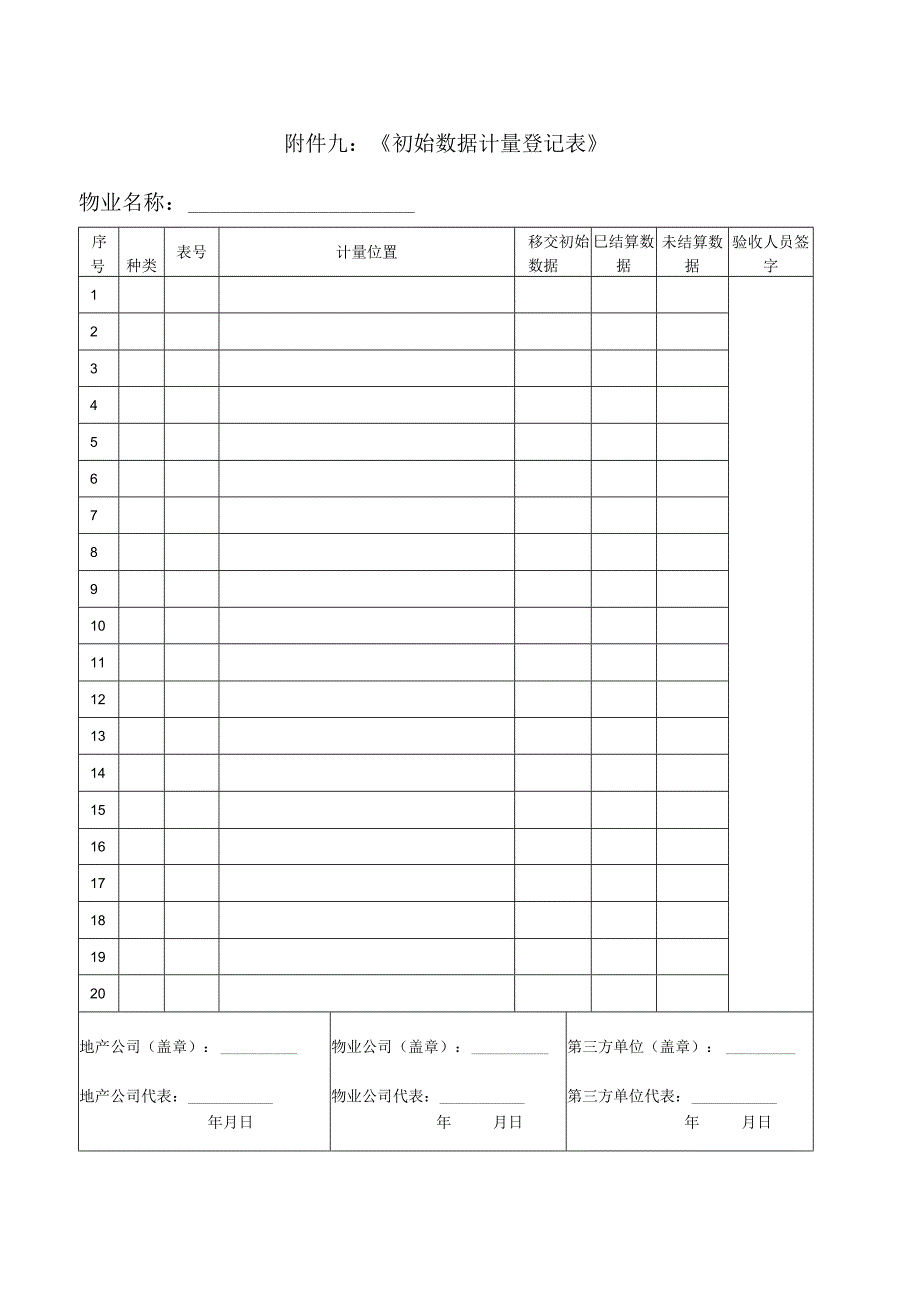 9附件九：初始数据计量登记表.docx_第1页