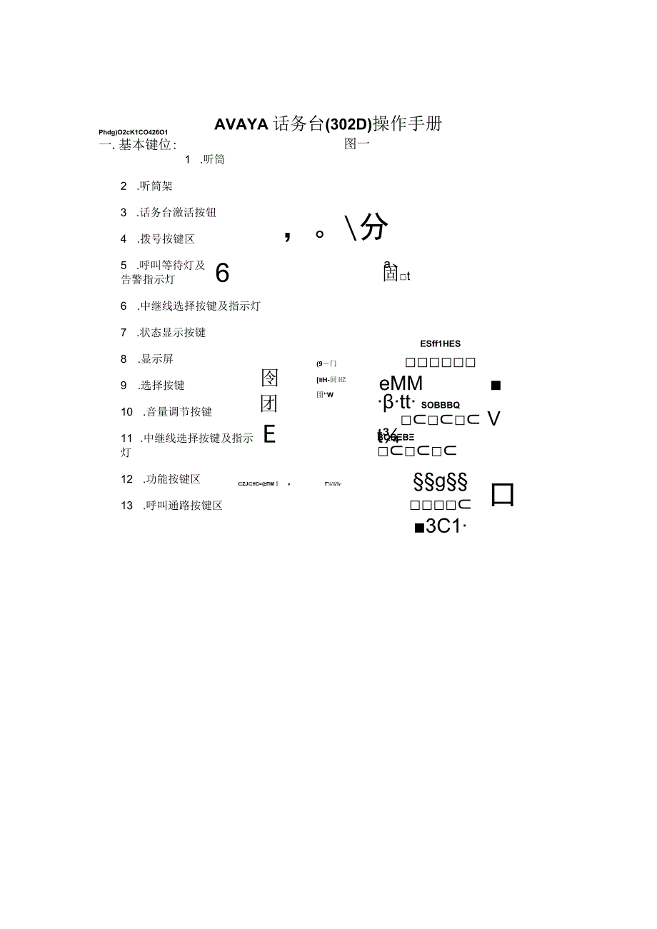 AVAYA话务台(302D)操作手册.docx_第1页