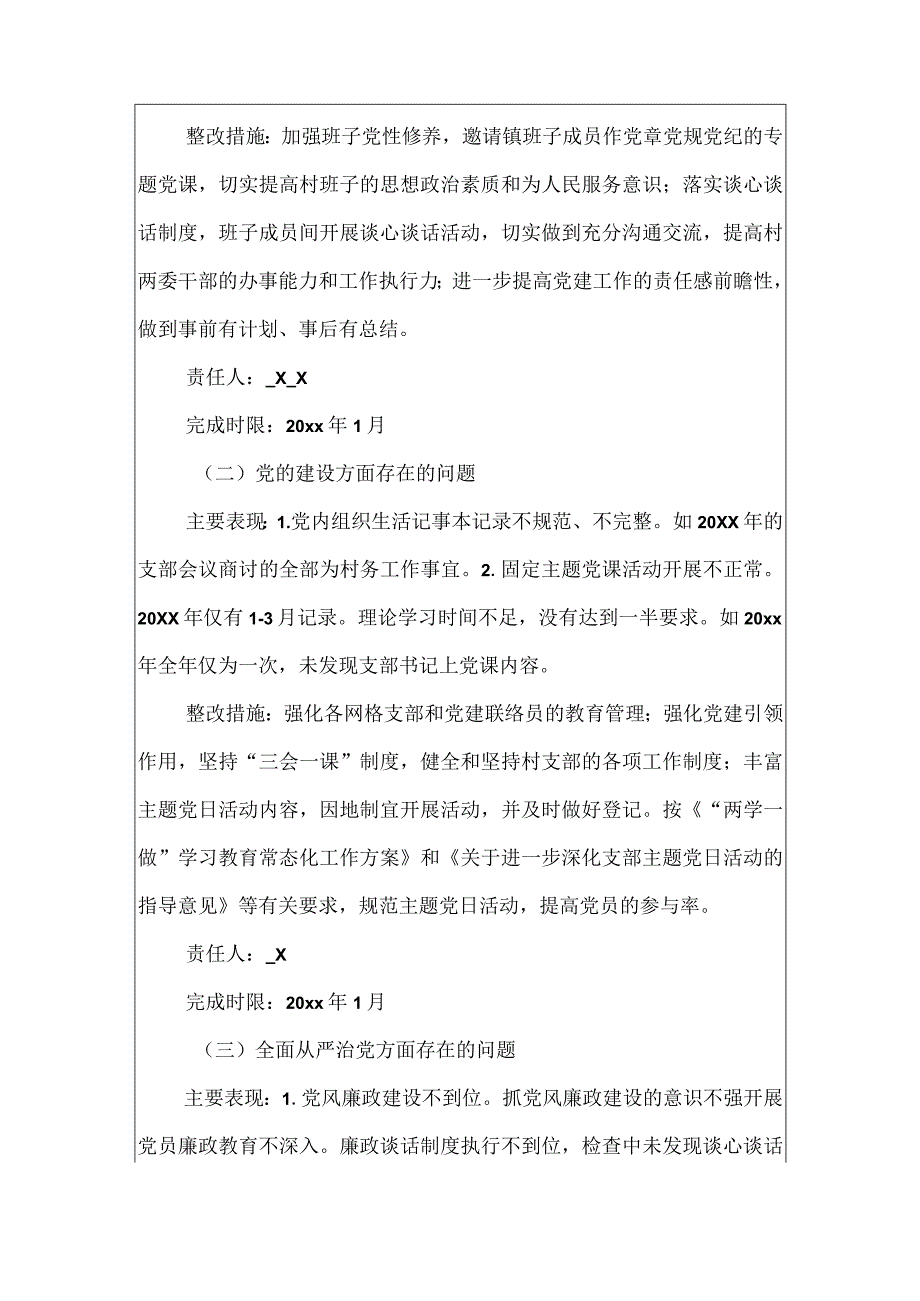 某村巡视整改方面存在的问题及整改措施.docx_第2页