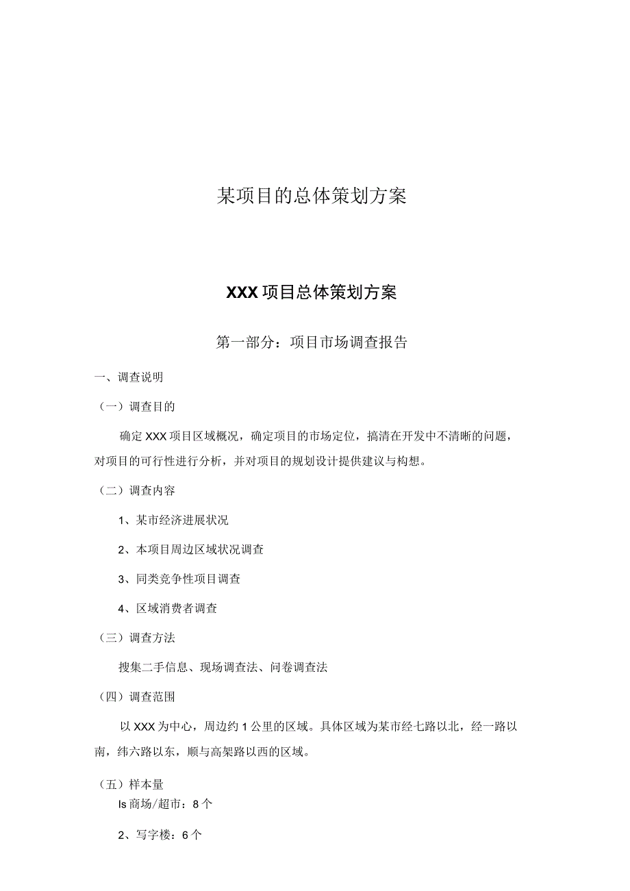 某项目的总体策划方案.docx_第1页