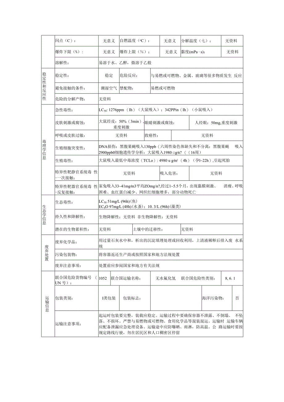 氟化氢的安全技术说明书.docx_第3页