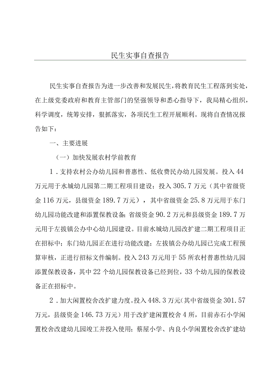 民生实事自查报告.docx_第1页