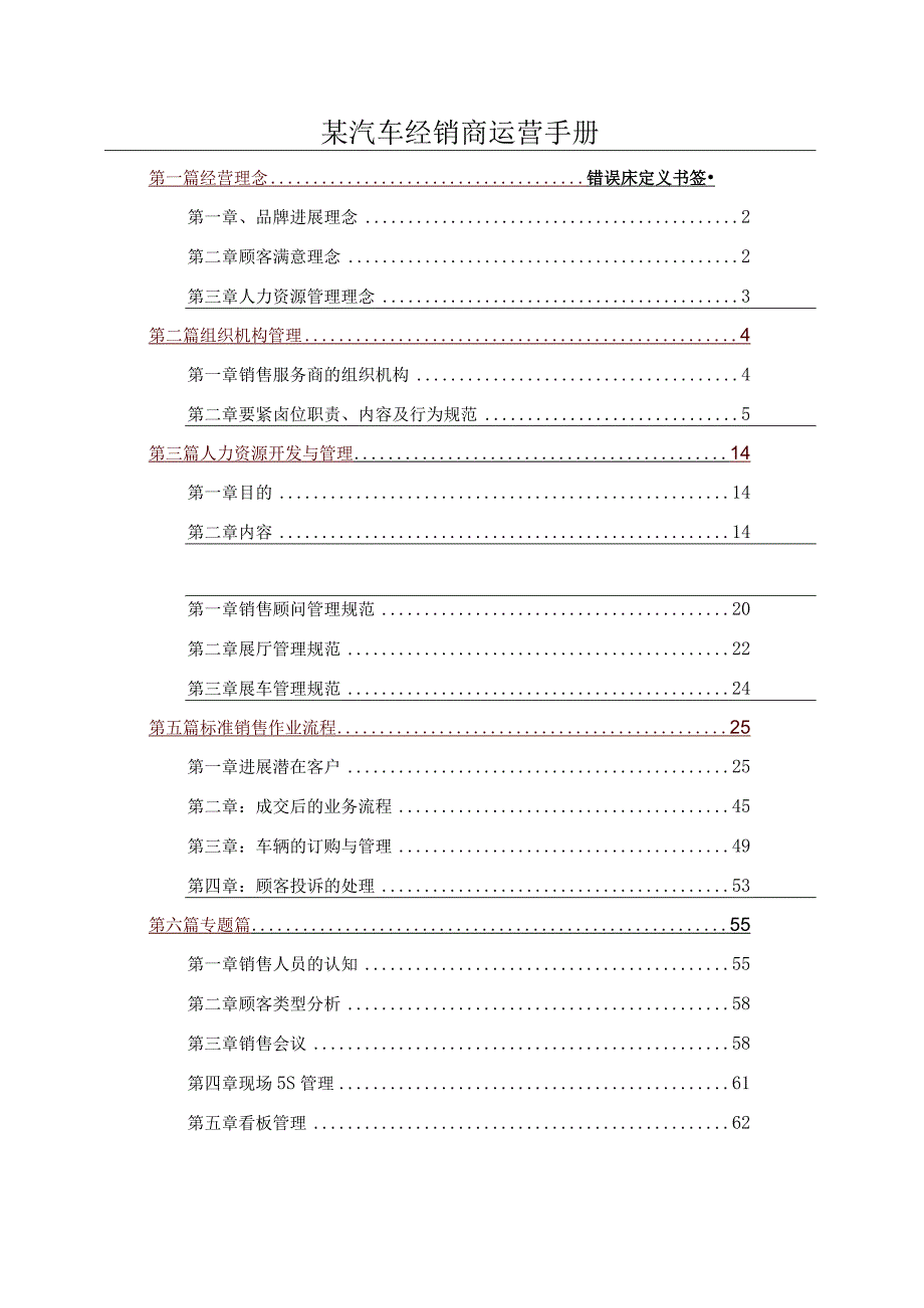 某汽车经销商运营手册.docx_第1页