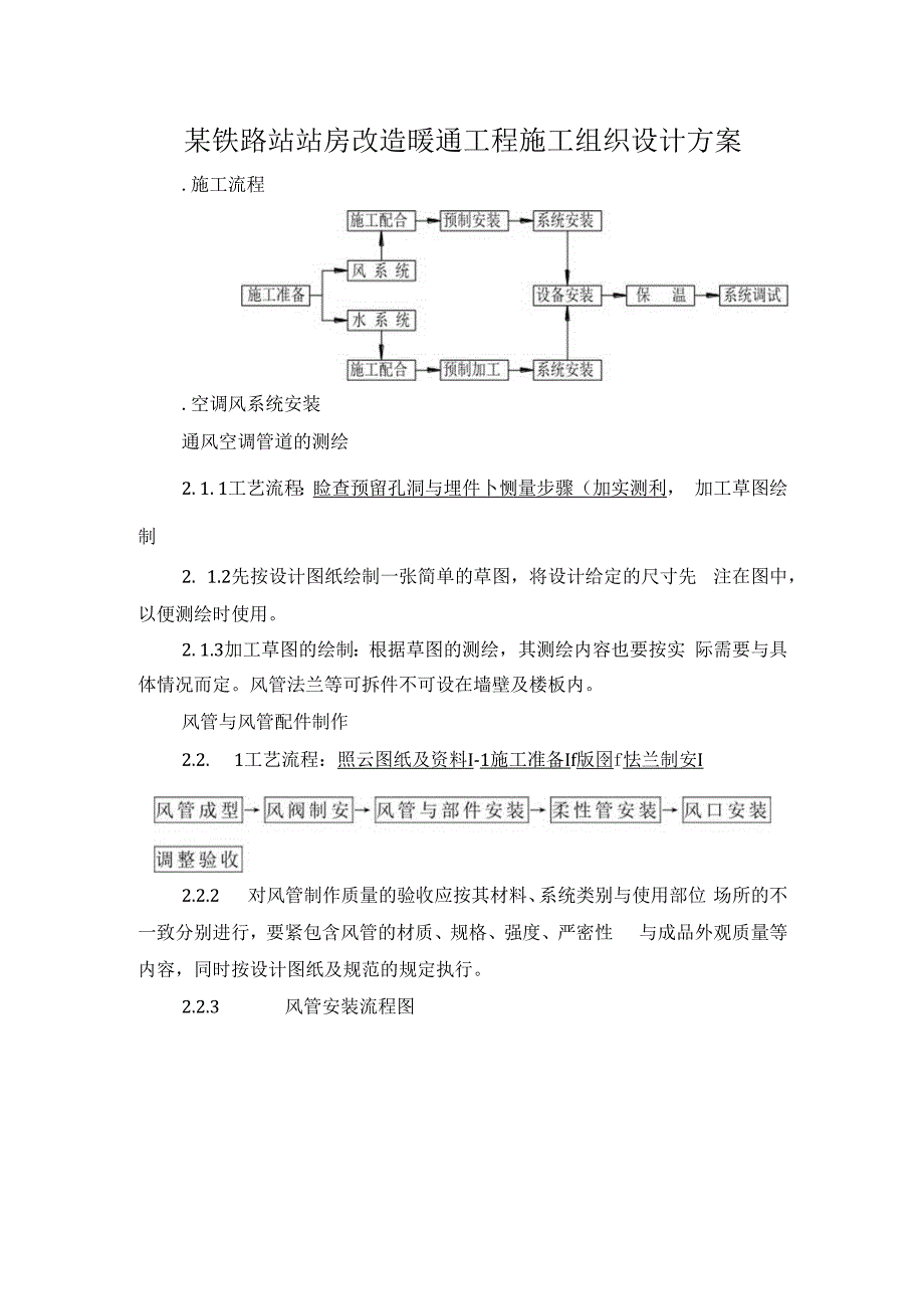 某铁路站站房改造暖通工程施工组织设计方案.docx_第1页