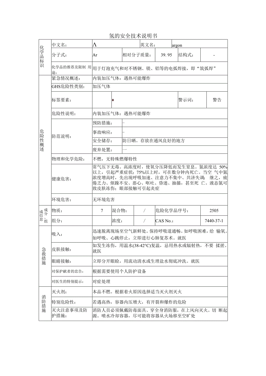 氩的安全技术说明书.docx_第1页