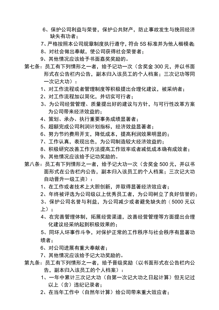 某某公司员工奖惩管理条例.docx_第2页