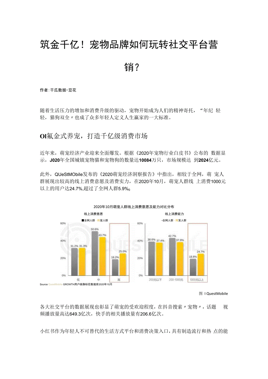 氪金千亿！宠物品牌如何玩转社交平台营销？.docx_第1页