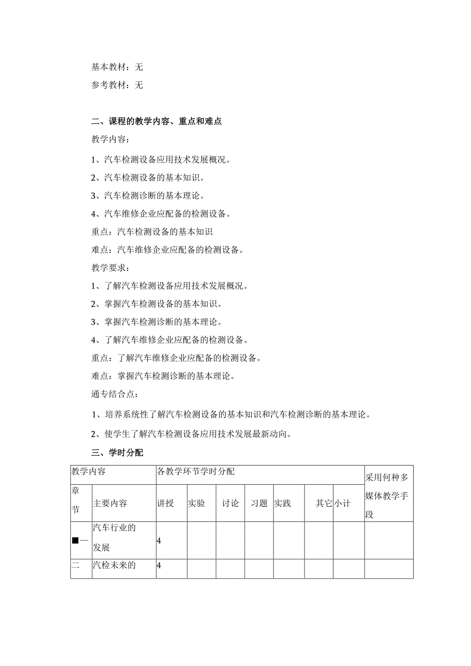 汽检专业概述课程教学大纲.docx_第2页