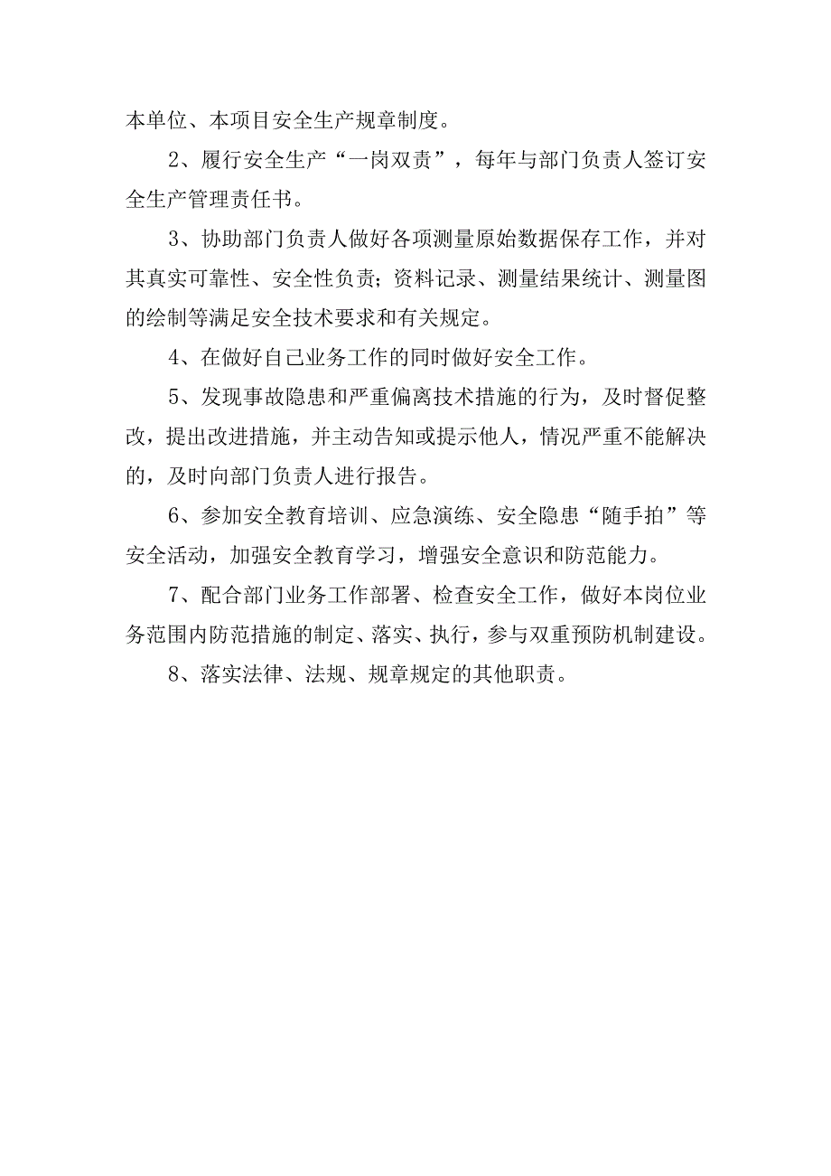 测量部门负责人安全生产责任制度.docx_第2页