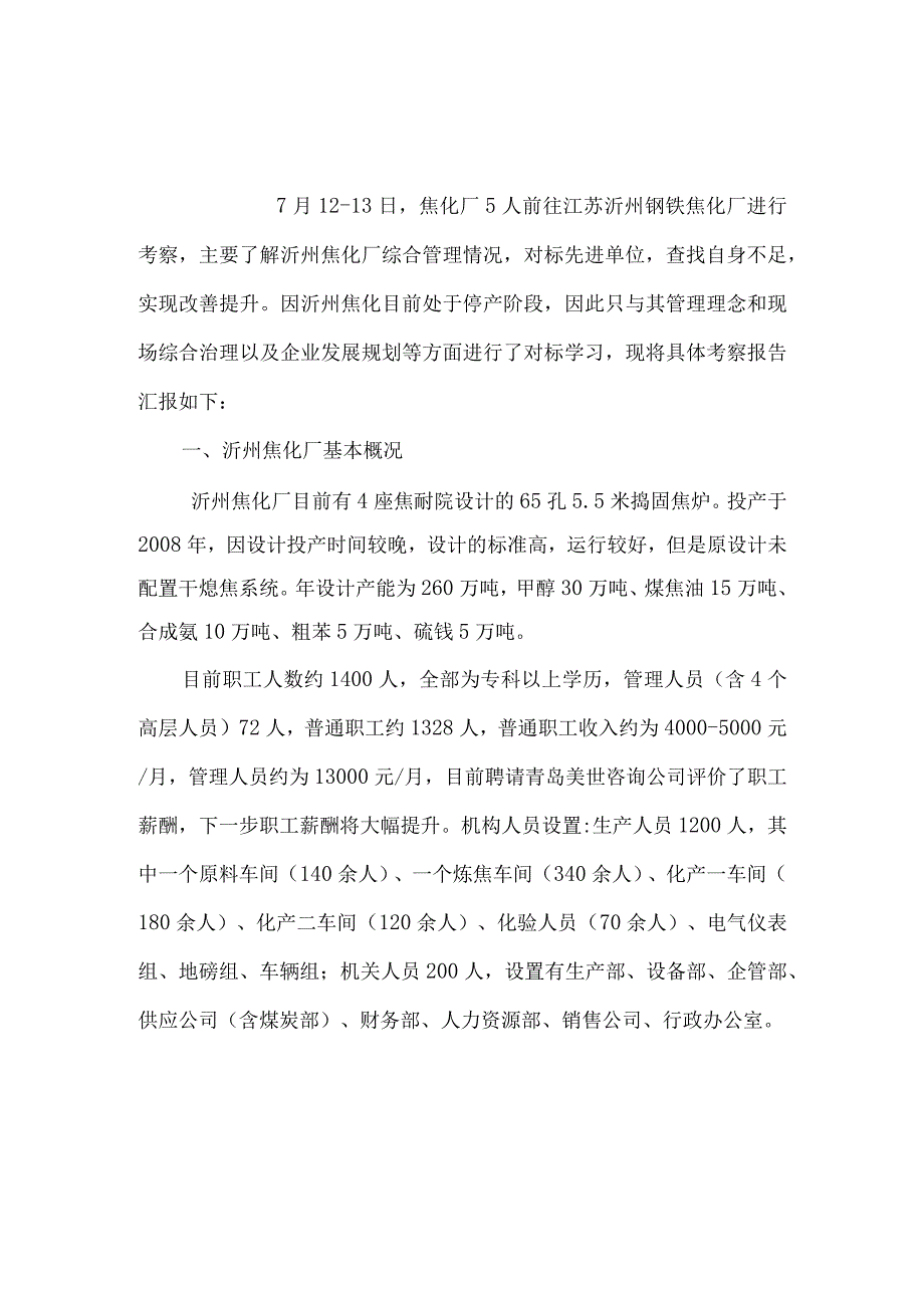 沂州焦化厂考察报告20187.docx_第2页