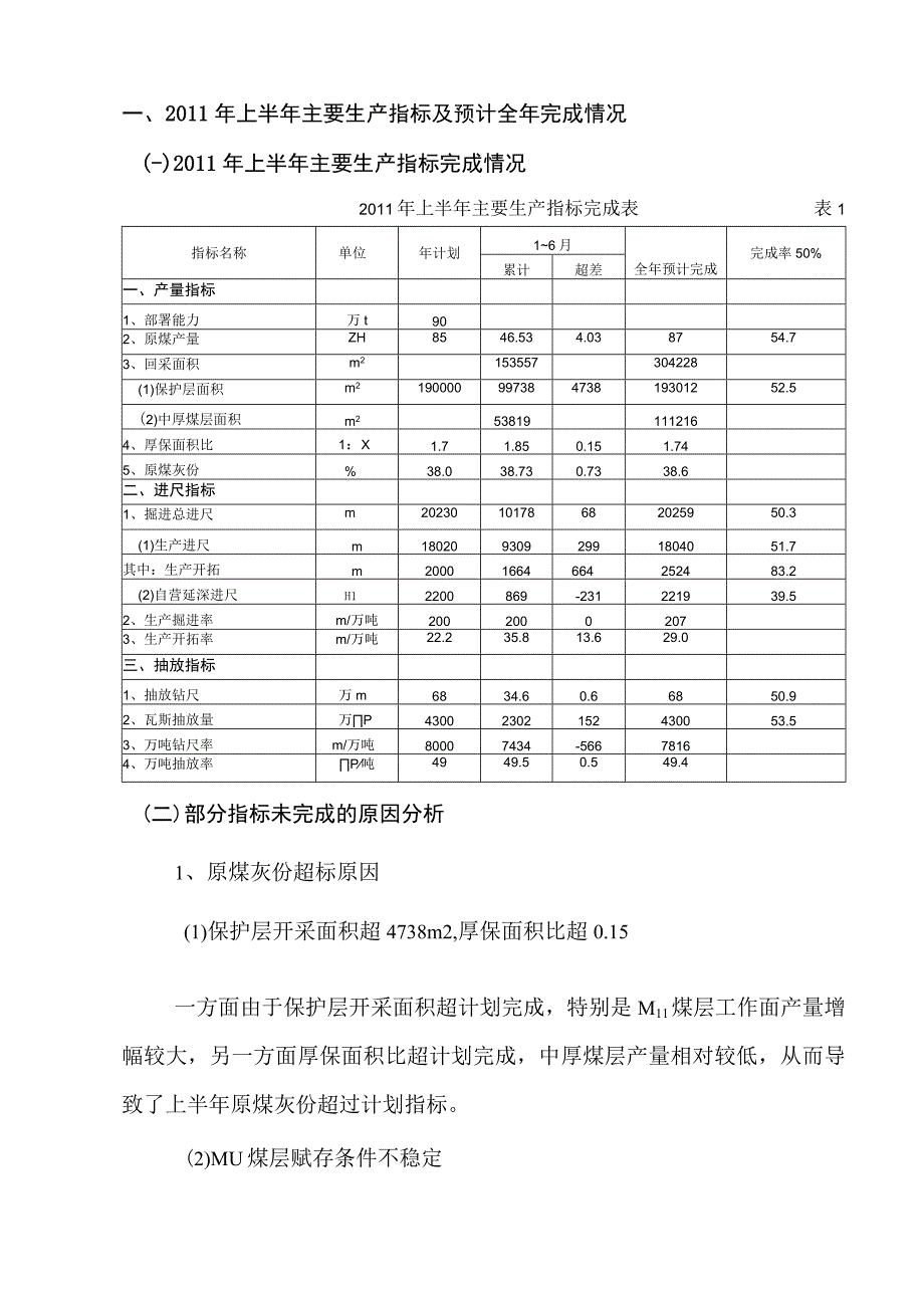 煤矿上半年部署执行情况总结.docx_第3页