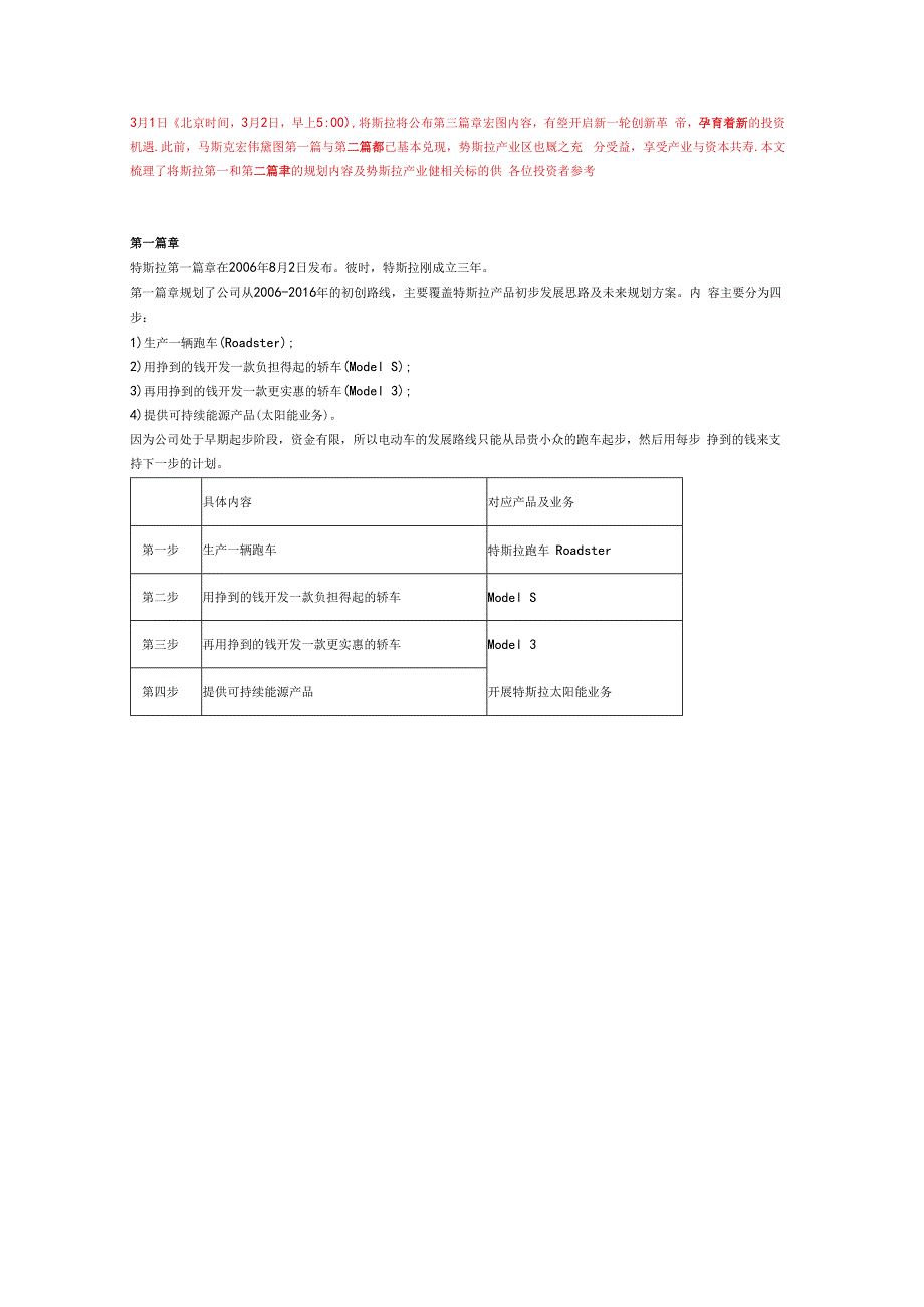 特斯拉第一和第二篇章第三篇章有哪些产业标的值得关注.docx_第1页