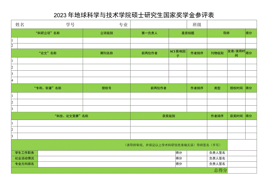 电气工程学院研究生评奖申请表.docx_第1页