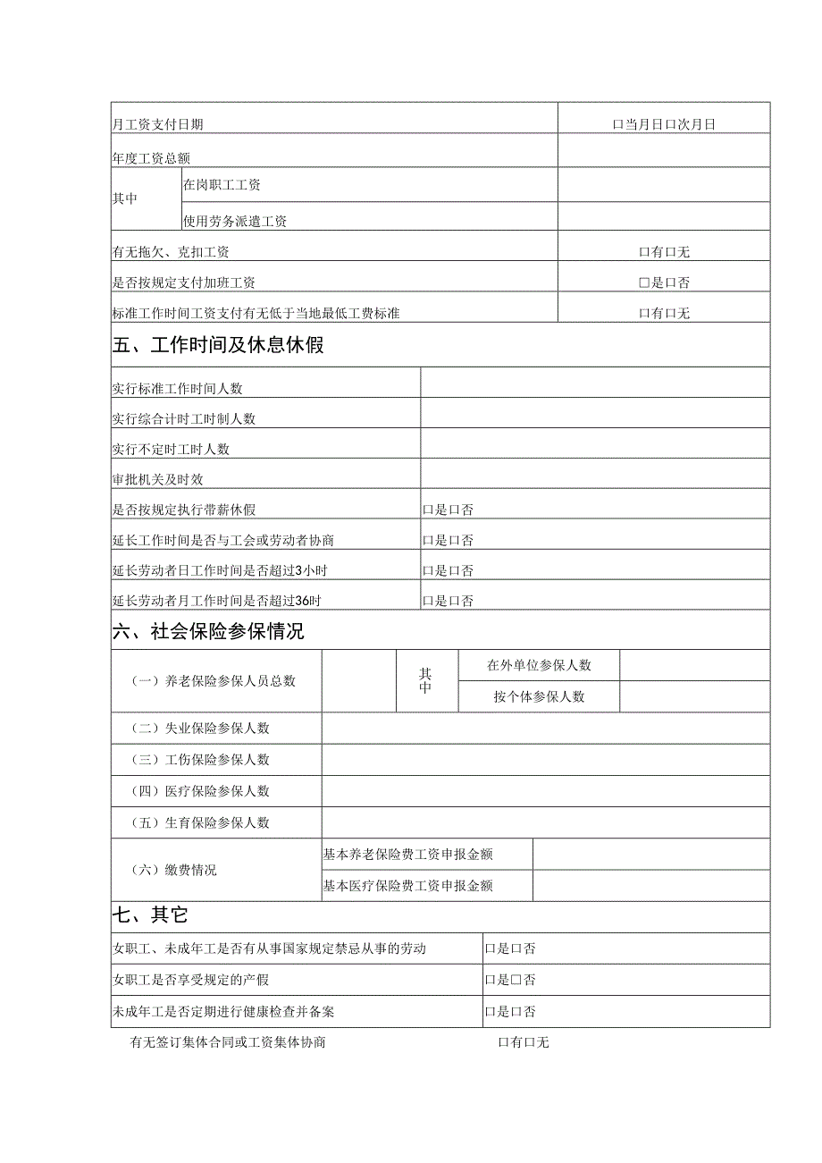 用人单位劳动和社会保障年度书面审查报告书.docx_第3页