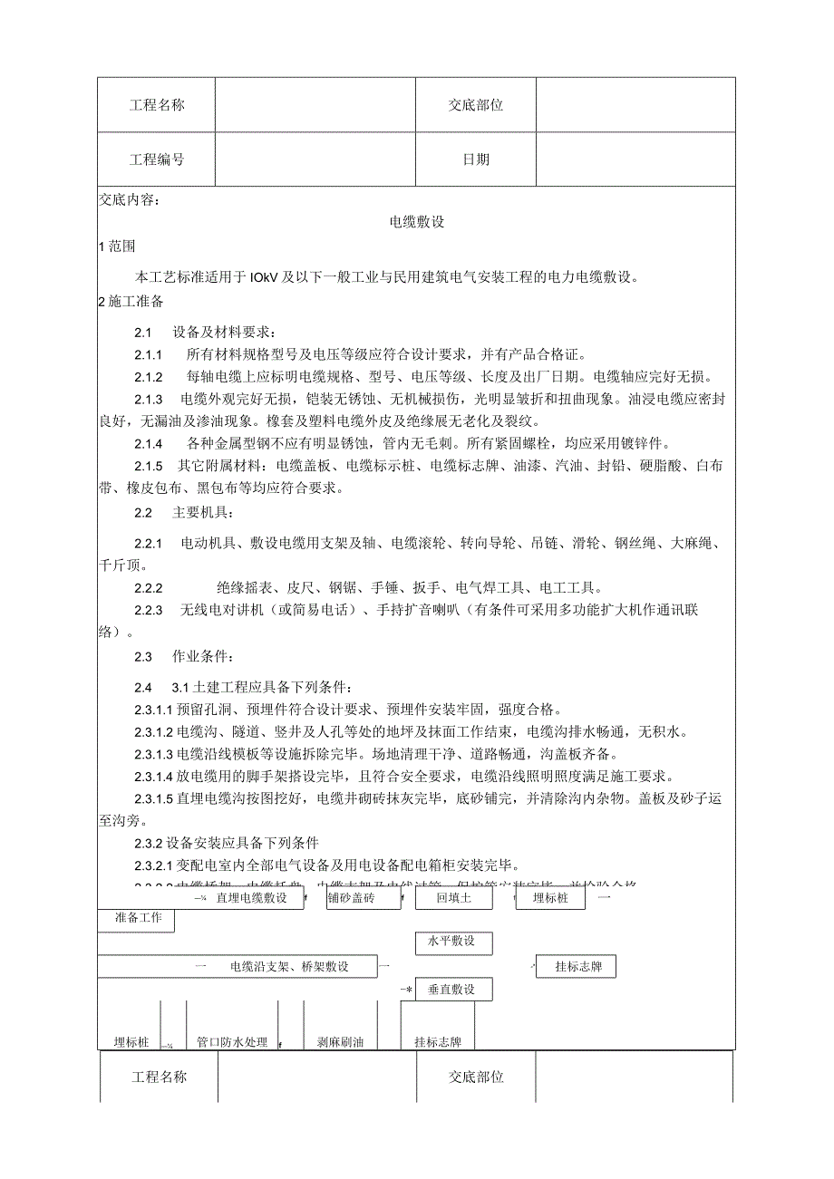 电气动力工程施工技术交底.docx_第1页