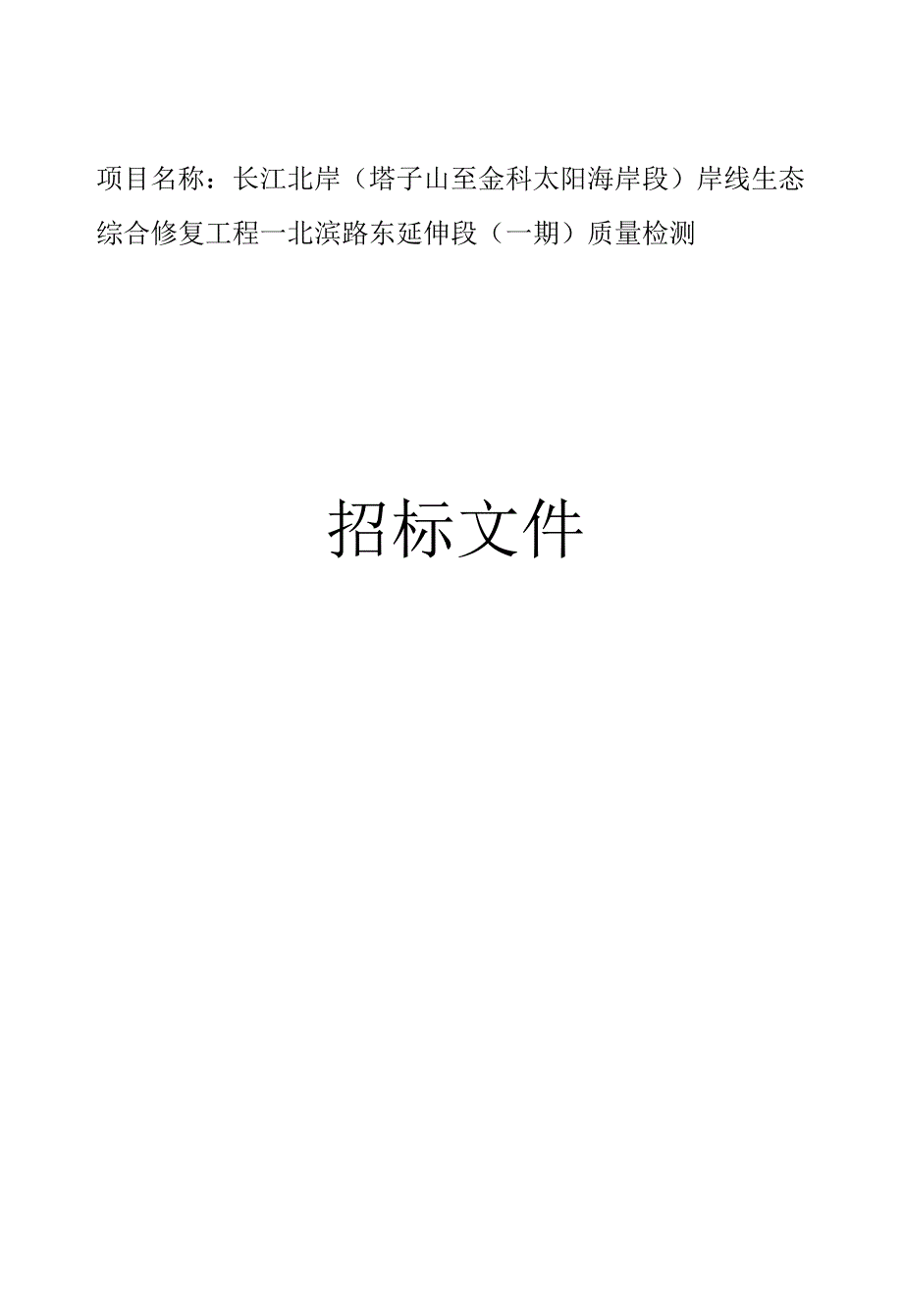 生态综合修复工程－北滨路东延伸段（一期）质量检测招标文件.docx_第1页