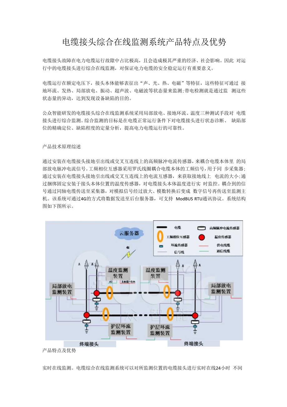 电缆接头综合在线监测系统产品特点及优势.docx_第1页