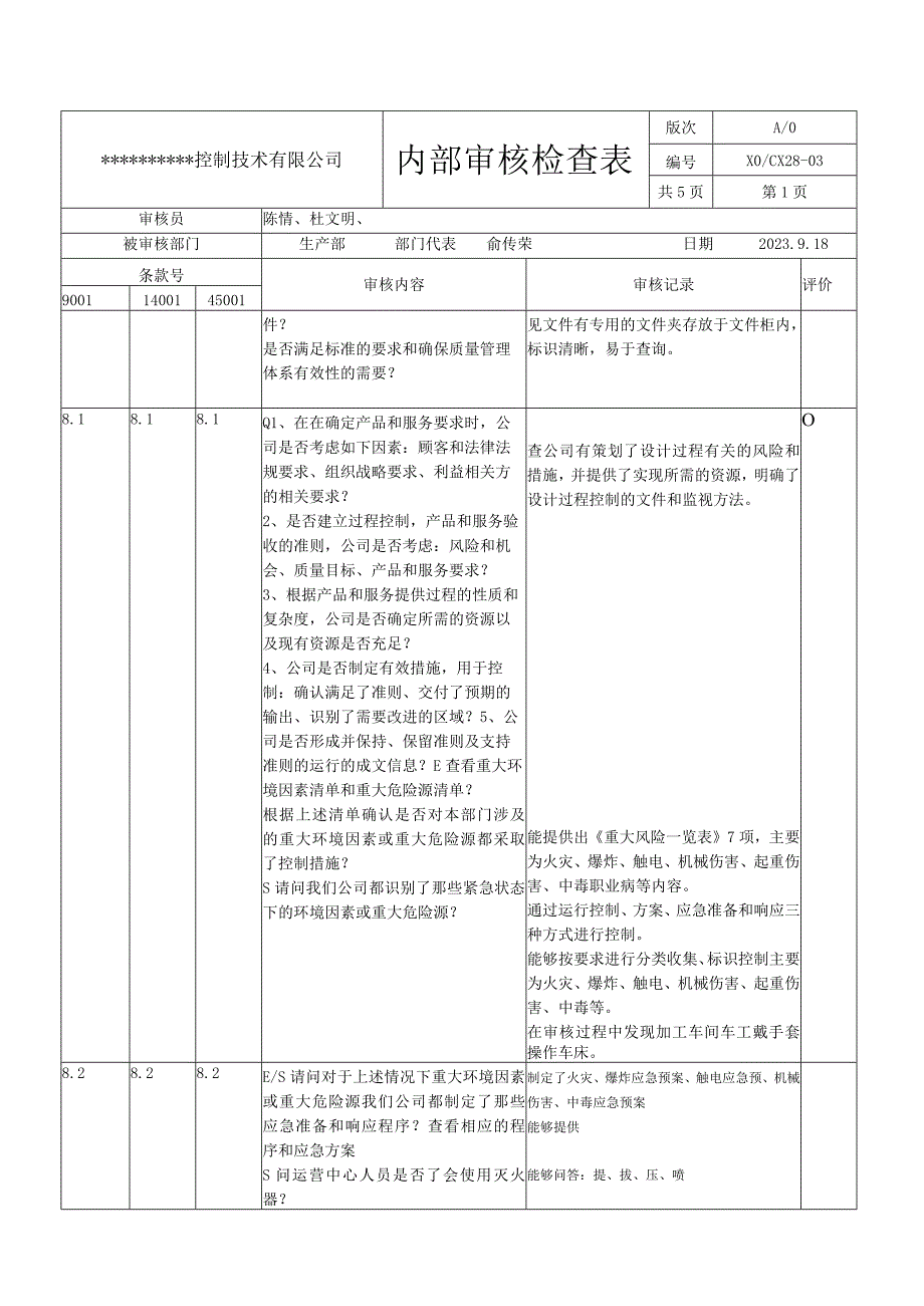 生产部内审检查表.docx_第3页