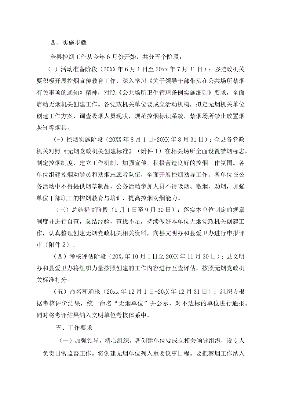 xx县无烟党政机关创建工作方案.docx_第2页