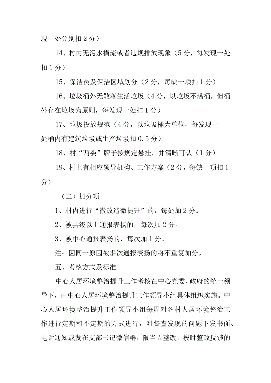 XX便民服务中心关于人居环境整治提升工作考核办法.docx_第3页