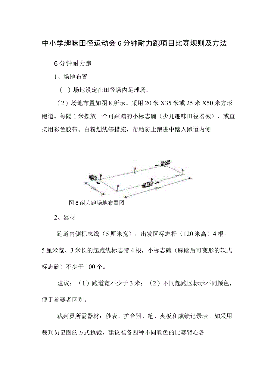 中小学趣味田径运动会6分钟耐力跑项目比赛规则及方法.docx_第1页