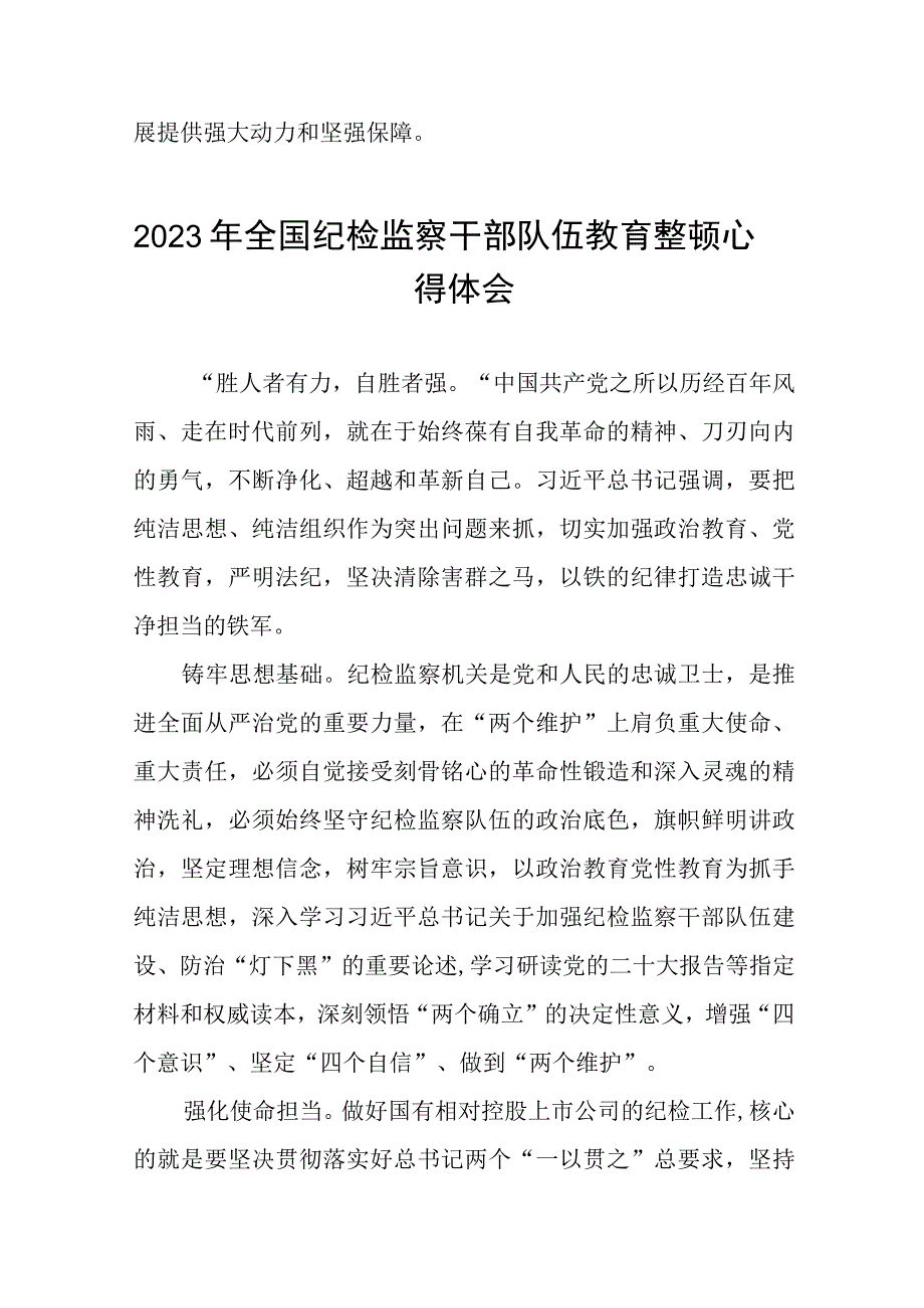 2023纪检监察干部队伍教育整顿心得体会最新版11篇.docx_第3页