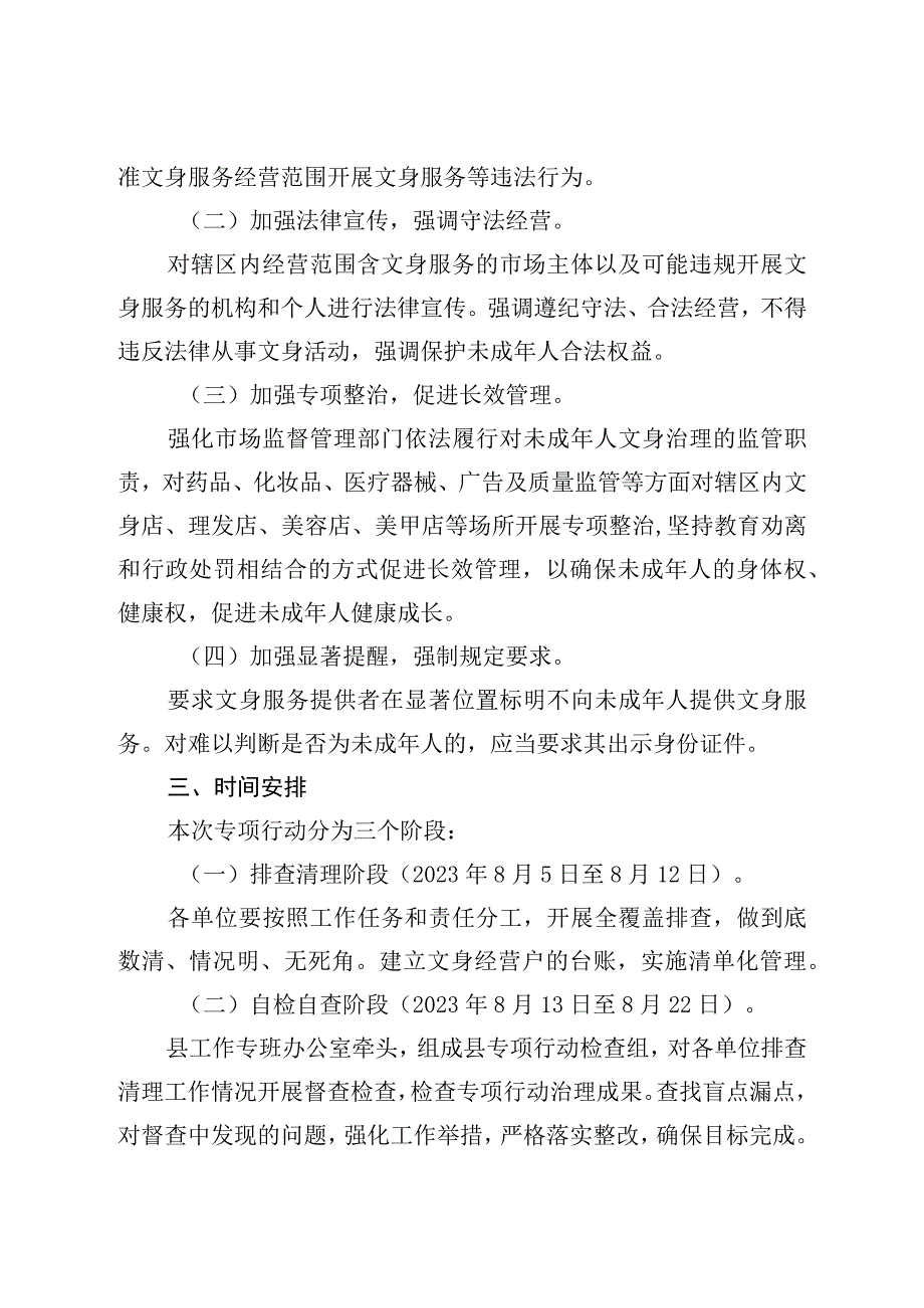 XX县市场监督管理局未成年人文身治理专项行动工作方案.docx_第2页