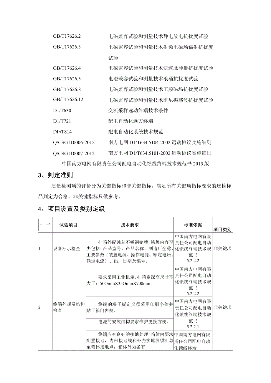 中国南方电网有限责任公司配电自动化馈线终端送样检测标准征求意见稿.docx_第2页