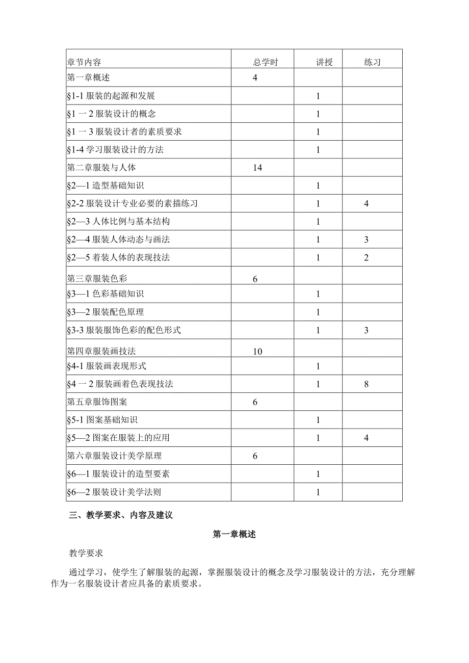 《服装设计基础》课程教学标准.docx_第2页