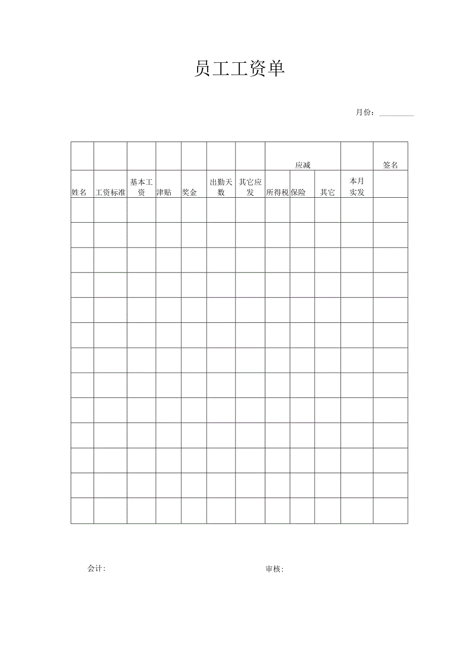 员工工资表及员工工资单.docx_第2页