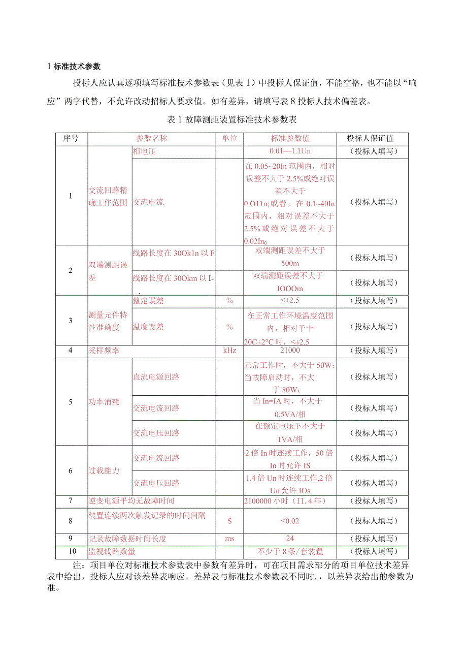 南方电网设备标准技术标书 故障测距屏行波测距专用.docx_第3页