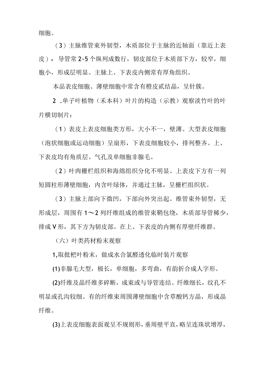 南医大药用植物学实验指导第11项 叶的形态和内部构造及叶序的类型托叶的变态.docx_第3页