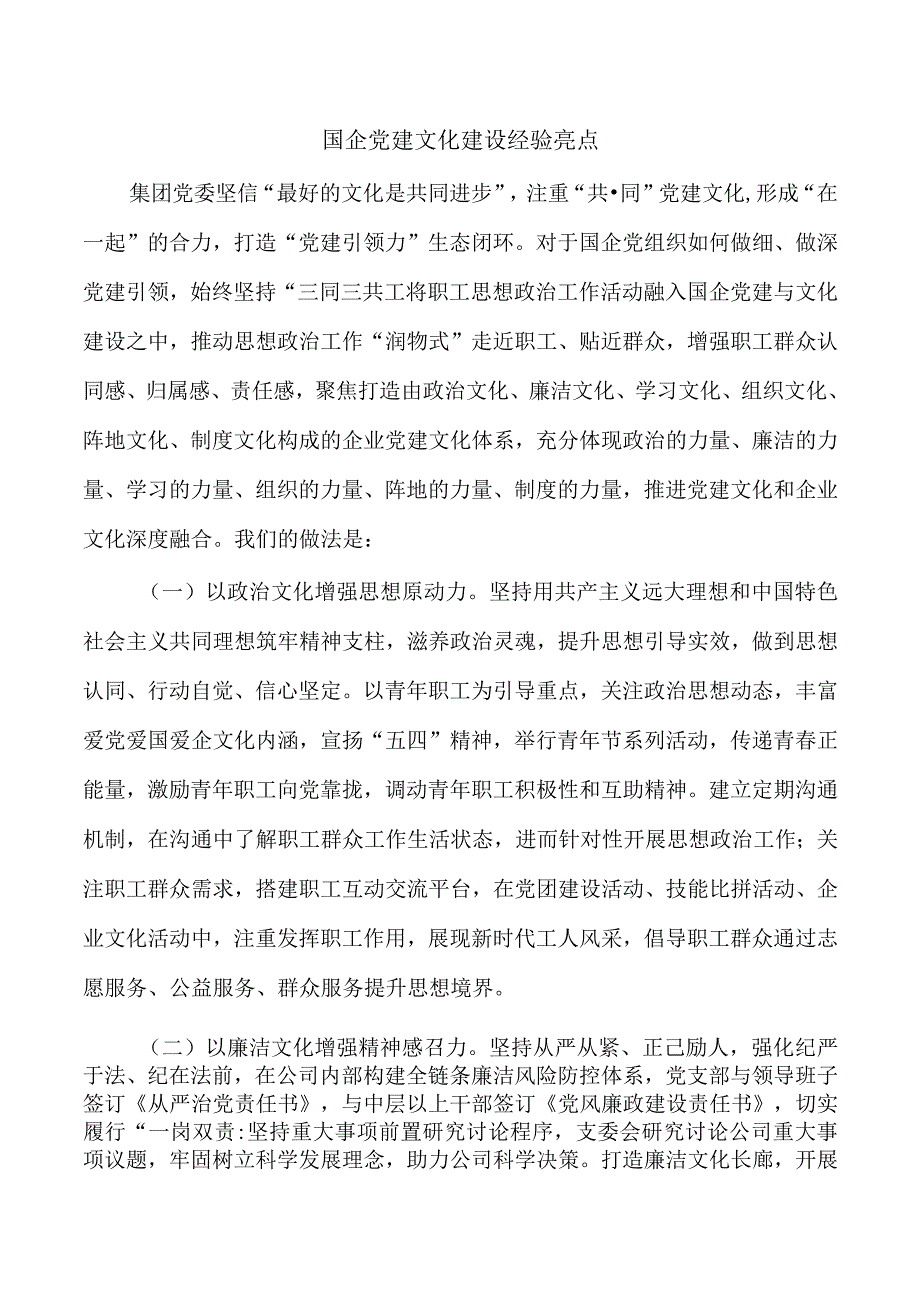 国企党建文化建设经验亮点.docx_第1页