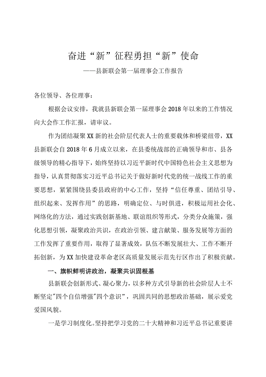 新联会理事会工作报告.docx_第1页